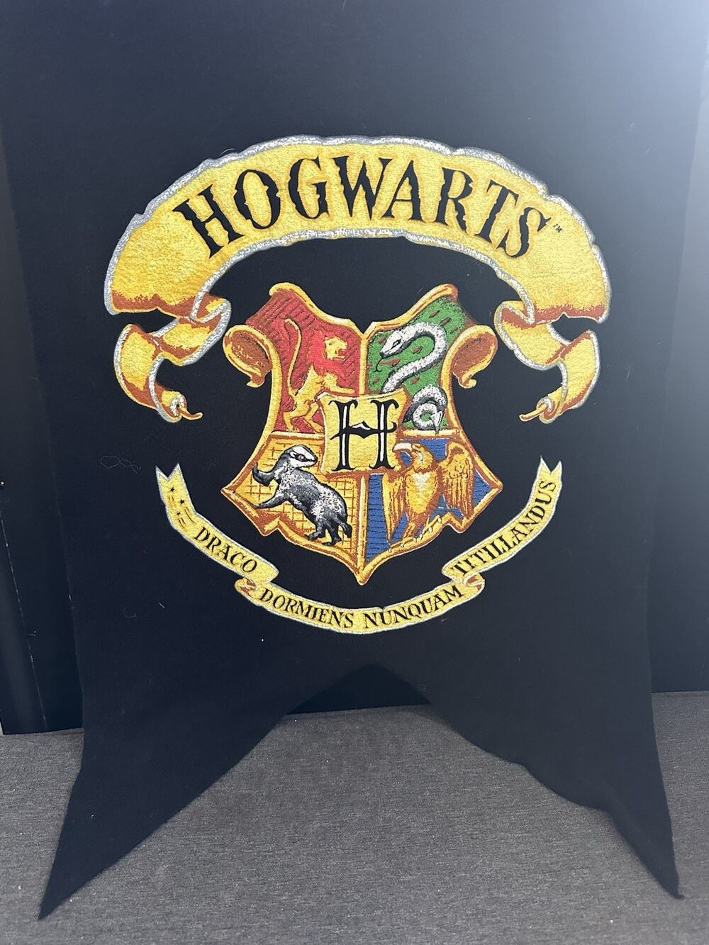 Handmade Hogwarts Crest Banner Harry Potter Inspired Wall Decor ~30" Large
